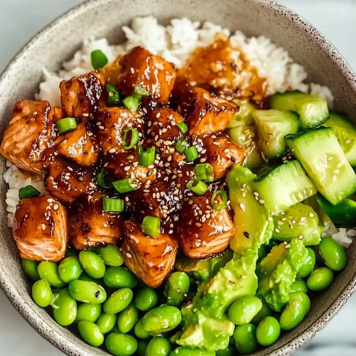 Honey Sriracha Salmon Bowls