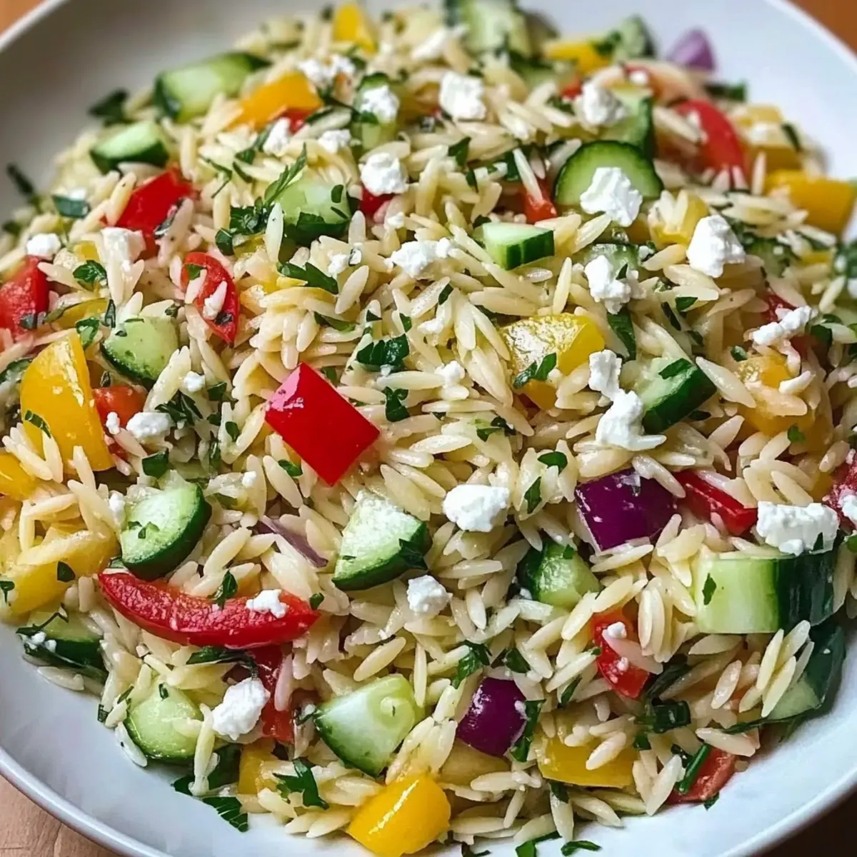 Healthy Lemon Orzo Salad