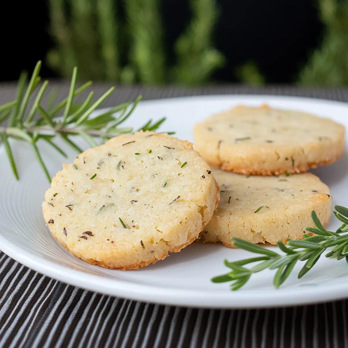 Savory Parmesan Rosemary Shortbread