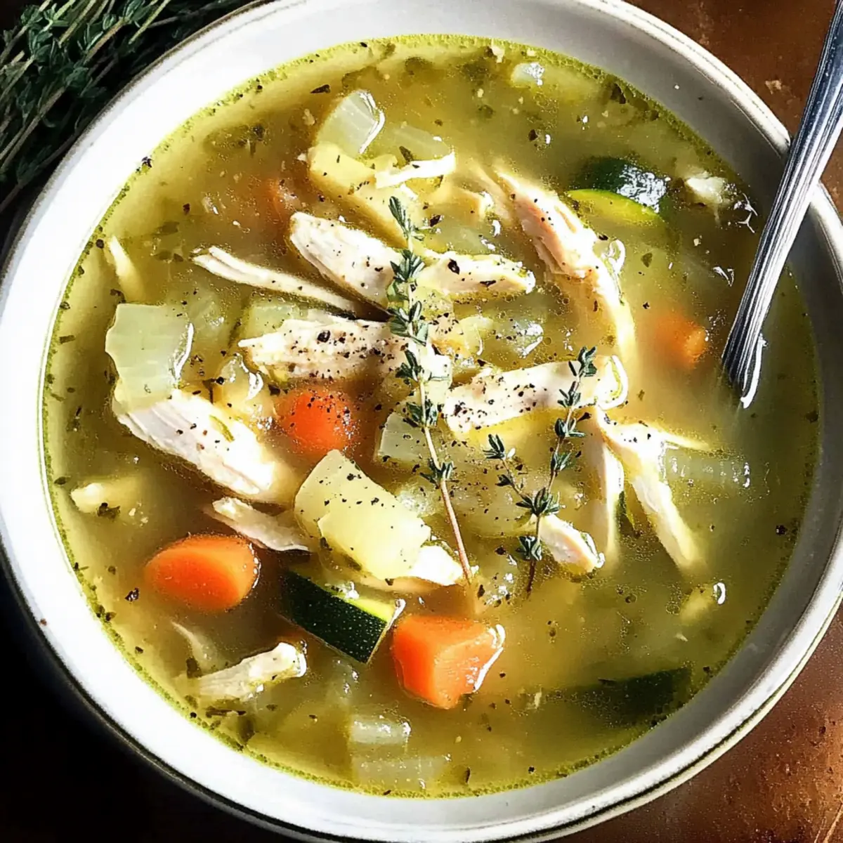 Simple Chicken Zucchini Soup