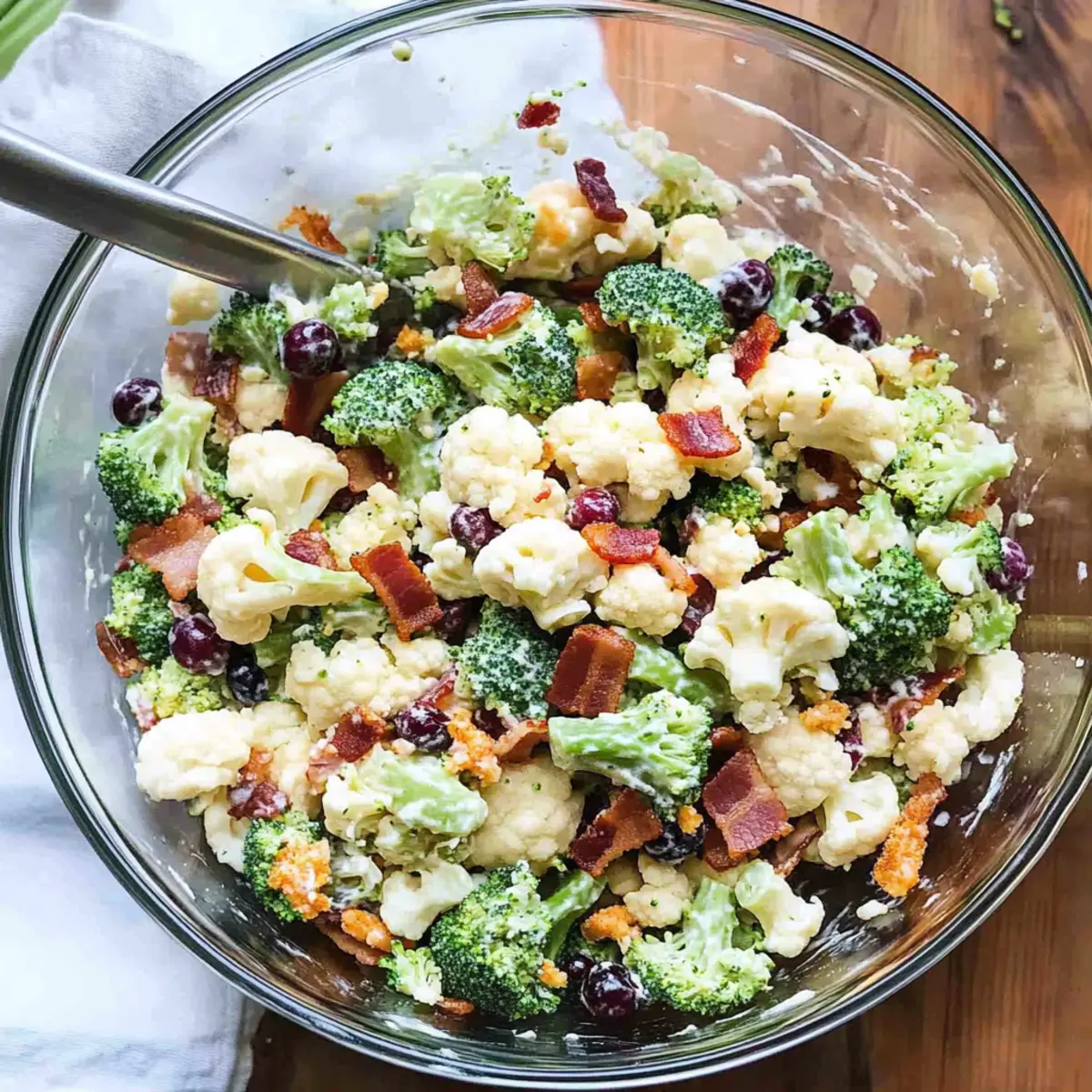 Broccoli Cauliflower Salad (