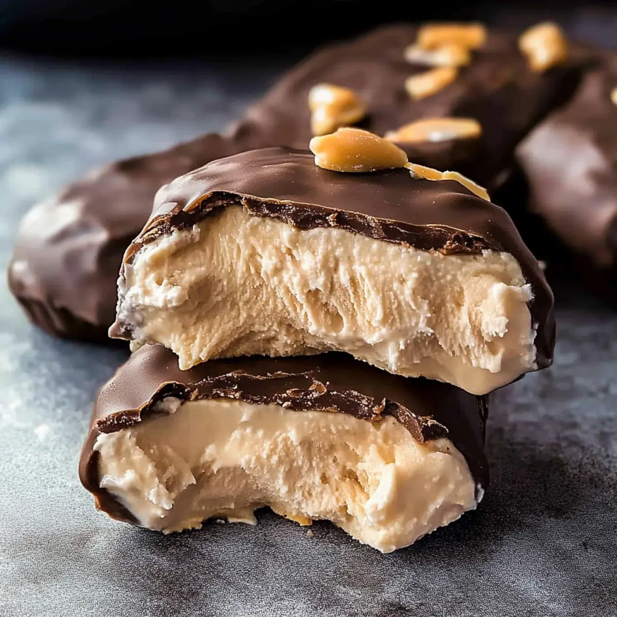 Peanut Butter Frozen Yogurt Bars