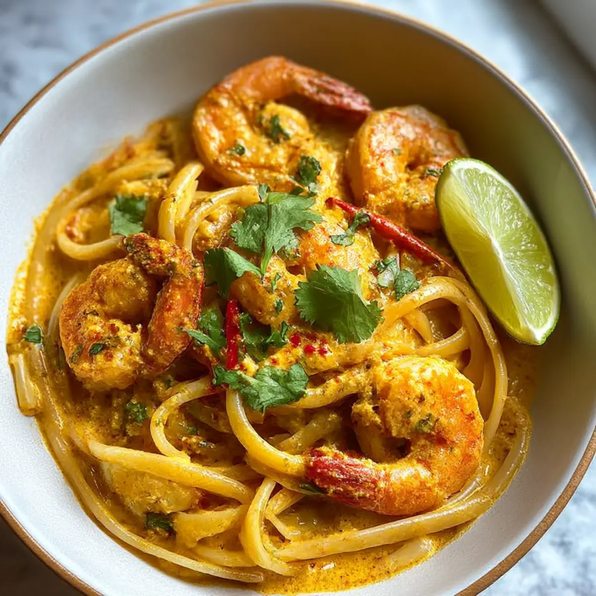 Coconut Curry Prawn Pasta