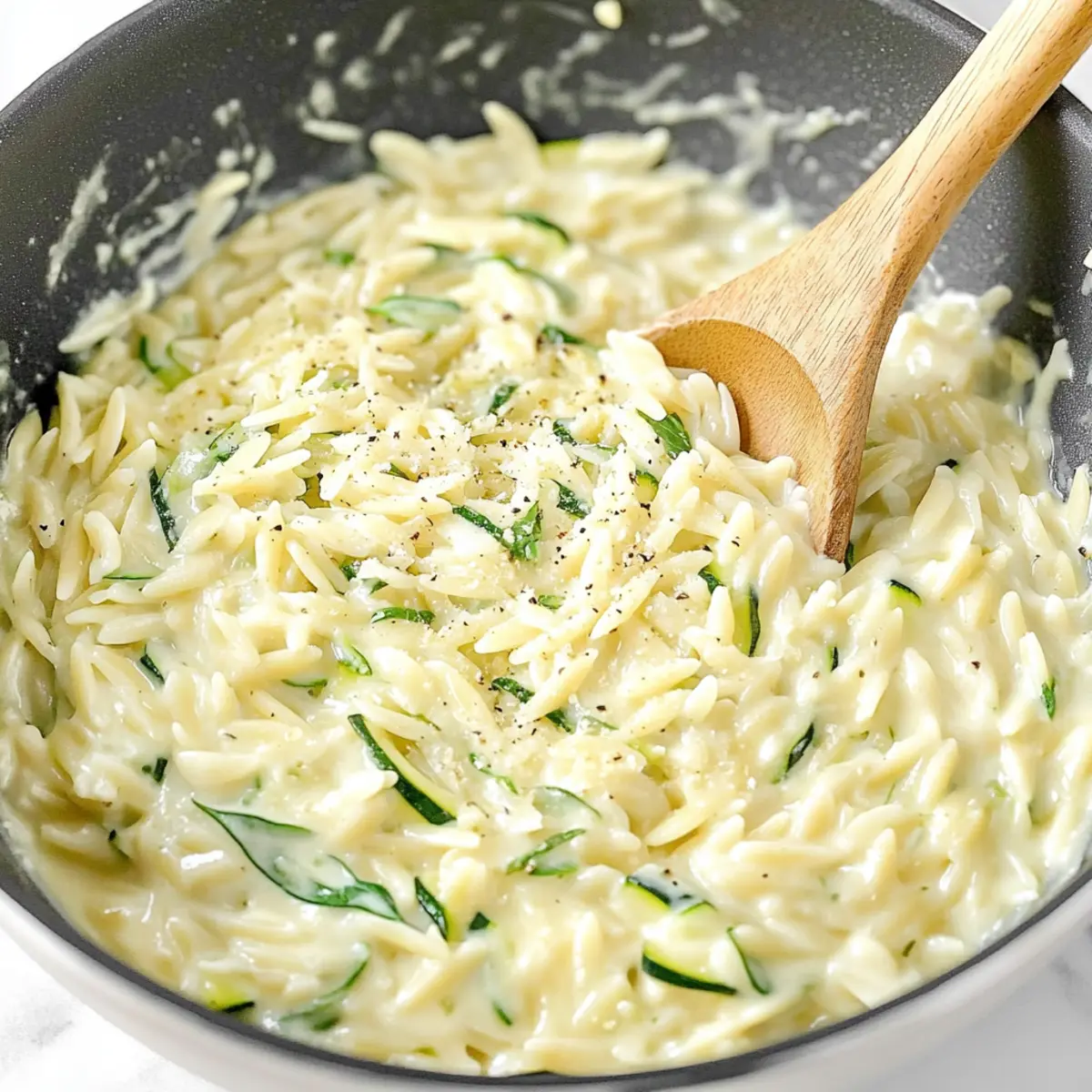Creamy Orzo with Zucchini