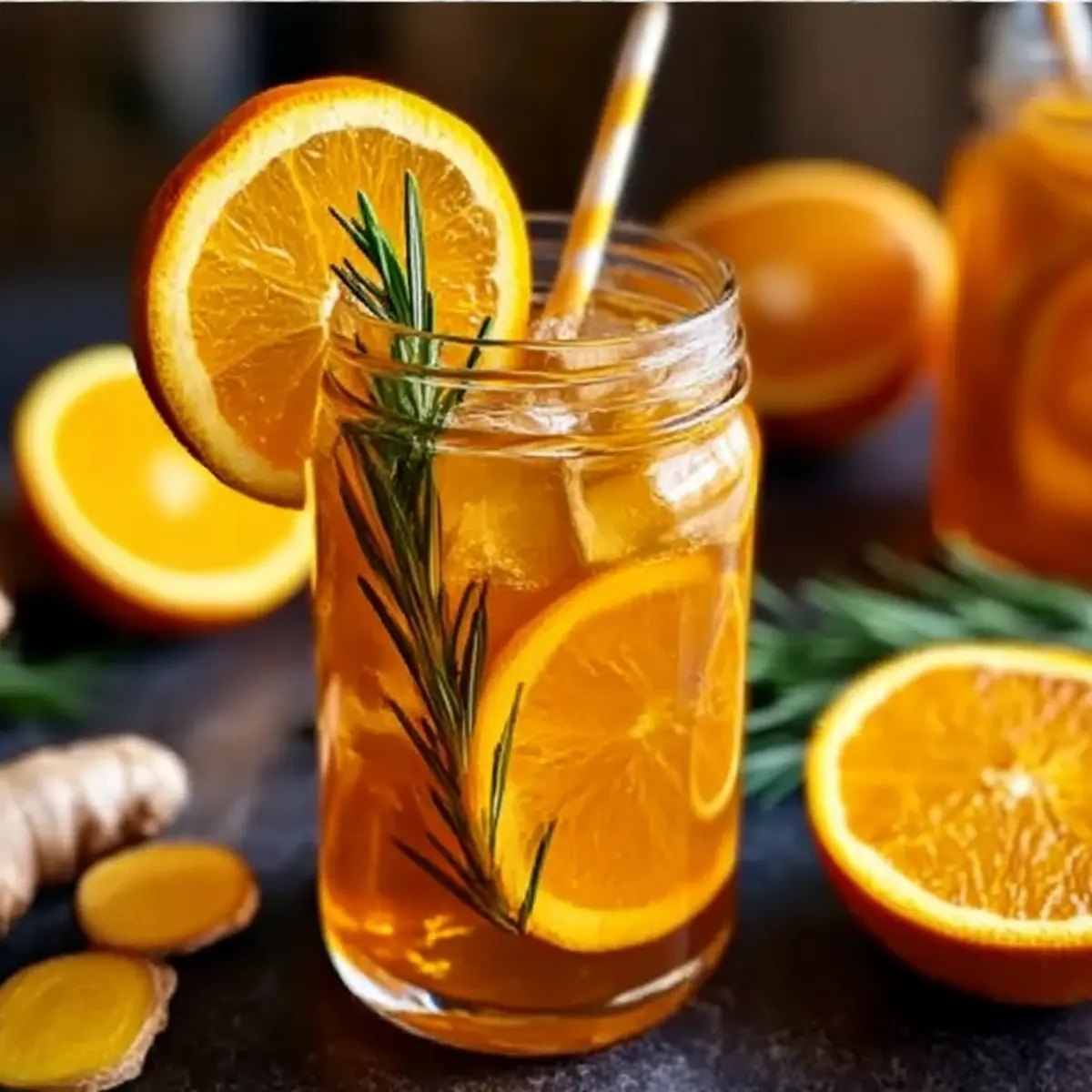 Orange Rosemary Iced Tea