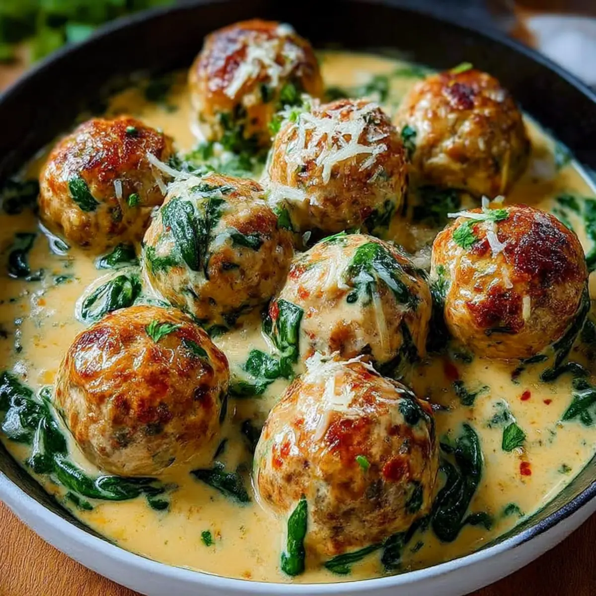 Savory Spinach Turkey Meatballs
