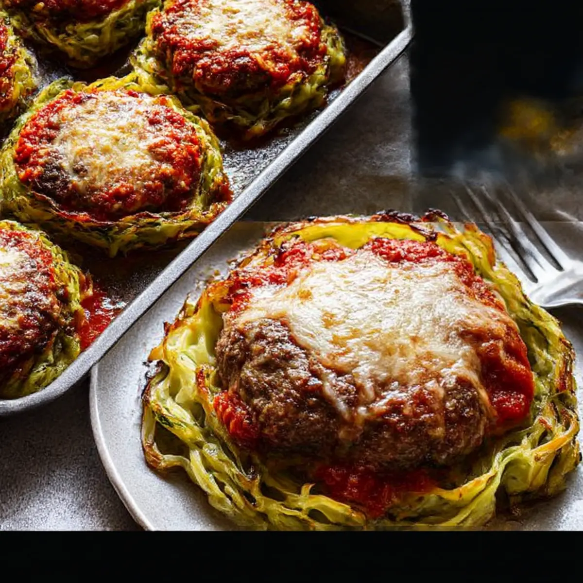 Oven-Baked Cabbage Burgers